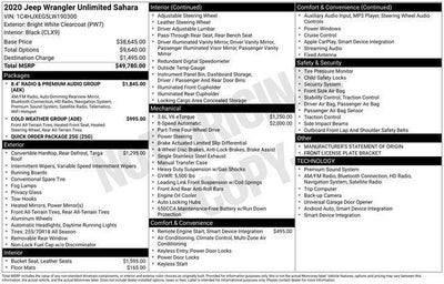 2020 Jeep Wrangler Unlimited Sahara 4x4