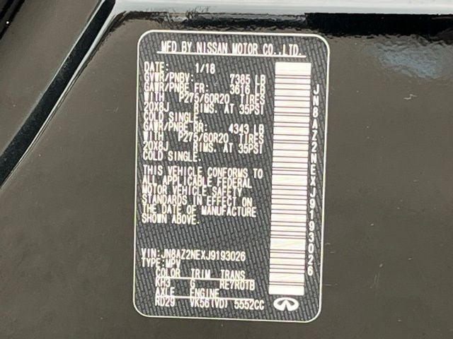 2018 INFINITI QX80 Base