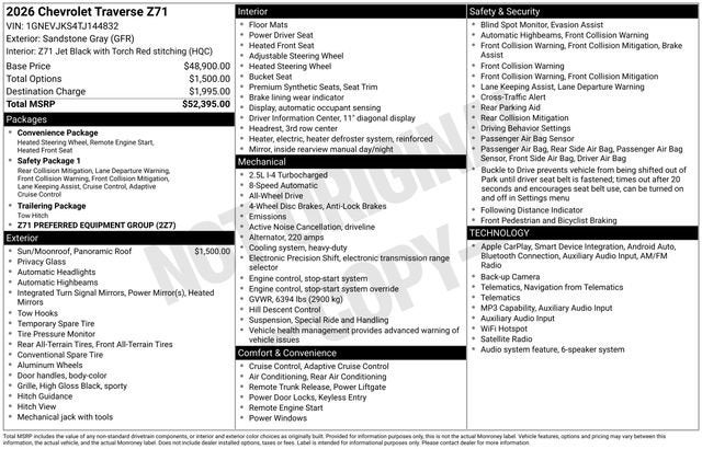 2026 Chevrolet Traverse AWD Z71