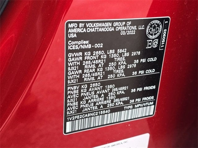 2022 Volkswagen Atlas Cross Sport 3.6L V6 SEL Premium R-Line