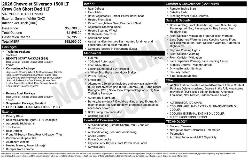 2026 Chevrolet Silverado 1500 LT LT1