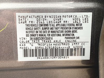 2024 Nissan Sentra SV