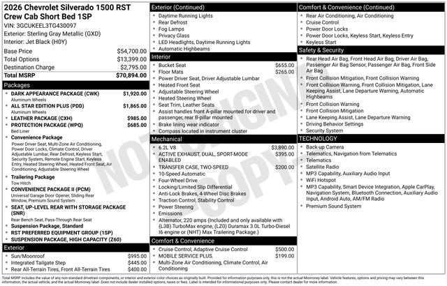 2026 Chevrolet Silverado 1500 RST