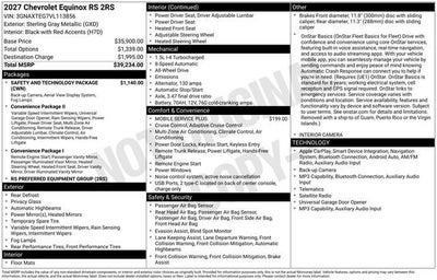 2027 Chevrolet Equinox RS