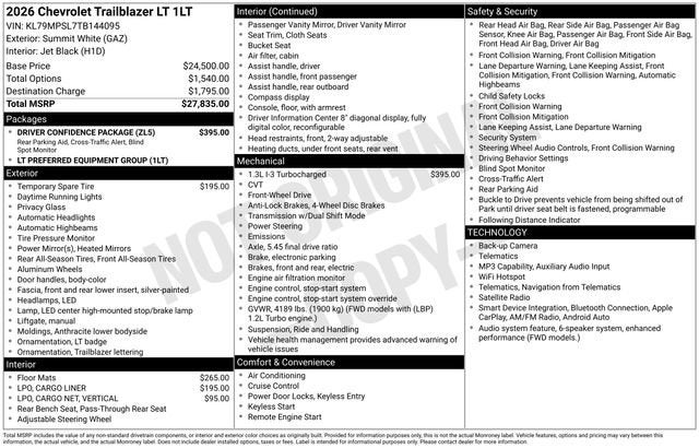 2026 Chevrolet Trailblazer LT
