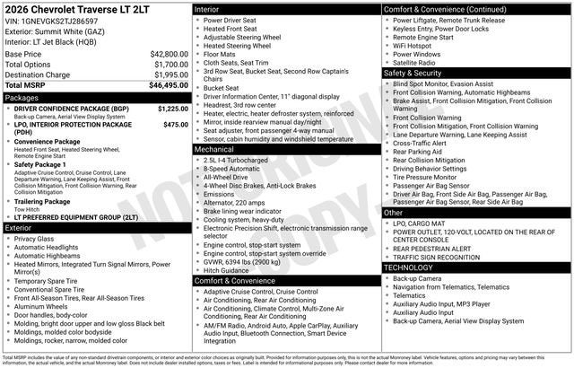 2026 Chevrolet Traverse LT