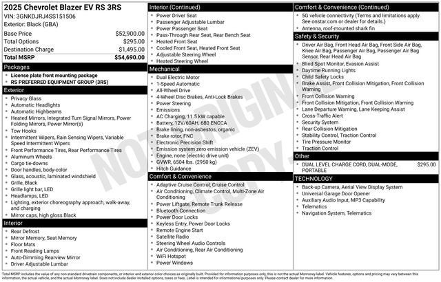 2025 Chevrolet Blazer EV RS