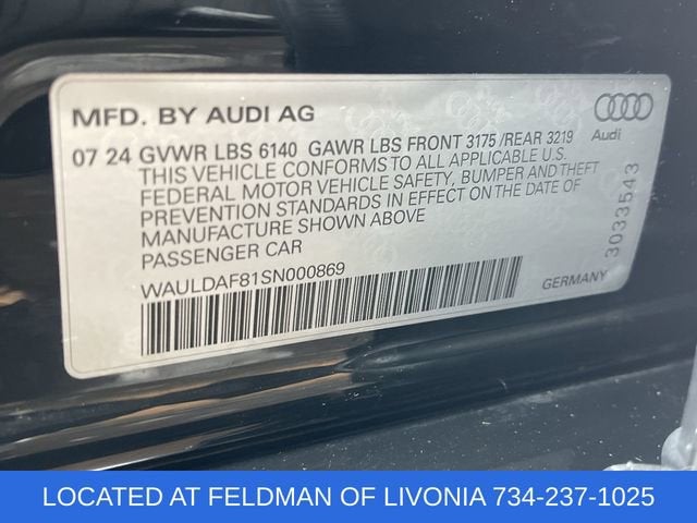 2025 Audi A8 L 55 TFSI quattro Tiptronic