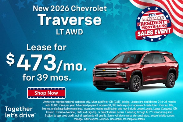New 2026 Chevy Traverse LT